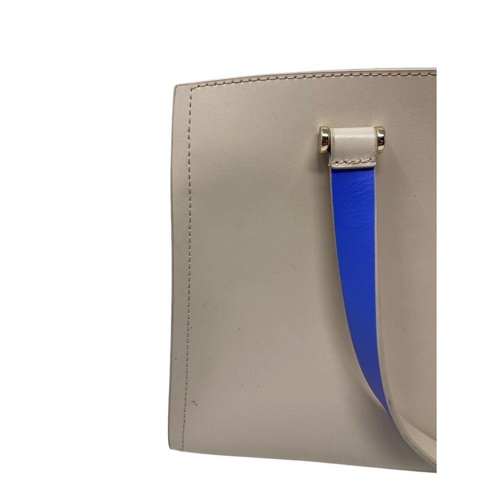 Kate Spade Arbour Hill Kyra Tote Bag Pumice & Adventure Blue Leather Shoulder - Picture 4 of 12
